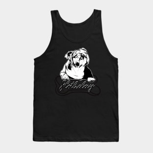 Dog Mom Sloth Day Bulldog Lover Gift Nope funny Tank Top